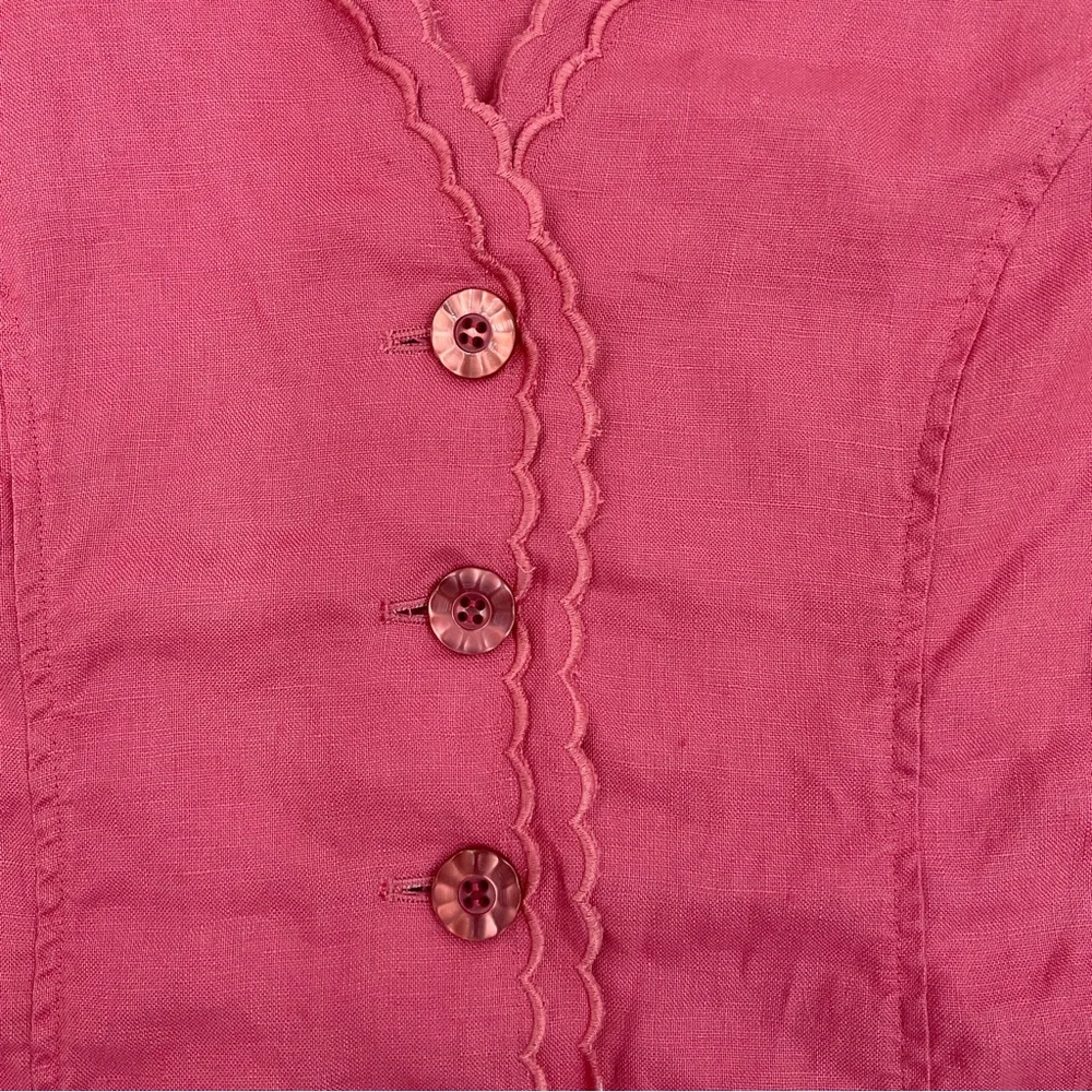 J. Jill NWT Aster Pink Linen Coastal Coatigan Jacket Duster Cardigan Lightweight - Picture 13 of 16